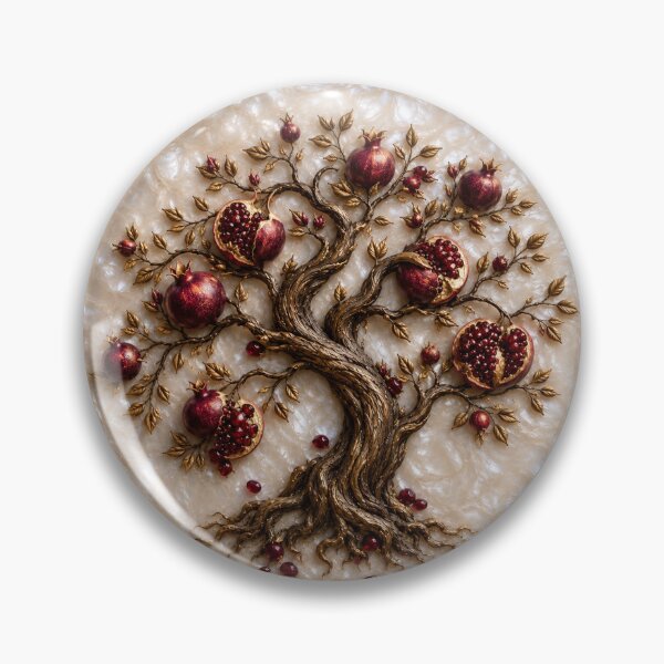 Item preview, Tree of Life with Pomegranates | 3D Relief Art designed and sold by TammyHunterArt.
