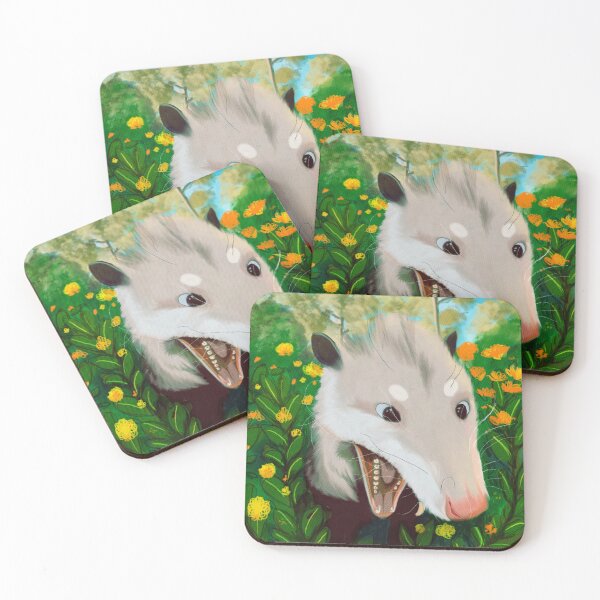 Item preview, Opossum Art Print | Botanical Wildlife Illustration | Cottagecore Possum Wall Art designed and sold by ghostieking.