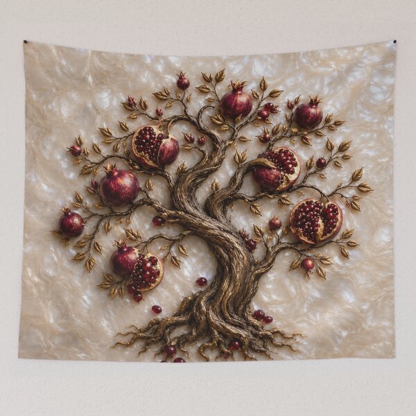 Item preview, Tree of Life with Pomegranates | 3D Relief Art designed and sold by TammyHunterArt.
