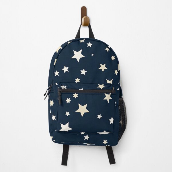 Item preview, Patriotic White Stars on Navy Blue Seamless Pattern designed and sold by LinaDesign Store.