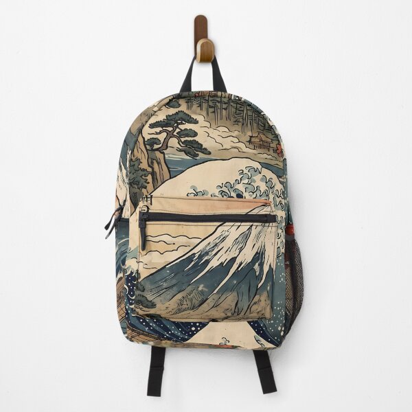 Item preview, Retro Japanese Wave Mount Fuji Ukiyo-e Art designed and sold by ART ATTACK ZONE.
