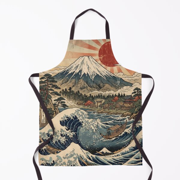 Item preview, Retro Japanese Wave Mount Fuji Ukiyo-e Art designed and sold by ART ATTACK ZONE.