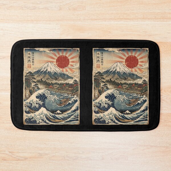 Item preview, Retro Japanese Wave Mount Fuji Ukiyo-e Art designed and sold by ART ATTACK ZONE.