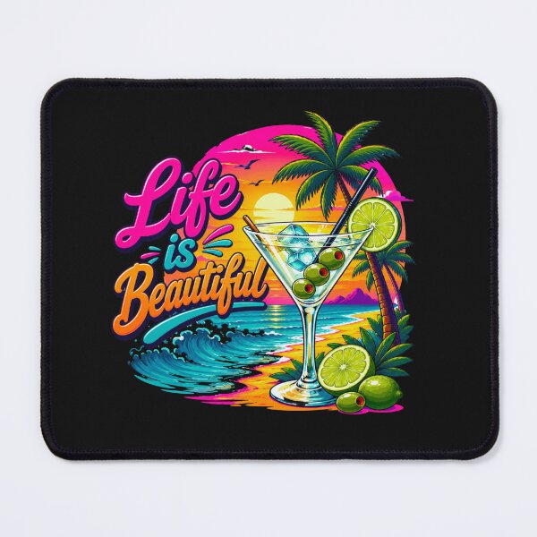 Item preview, Life Is Beautiful – Tropical Martini Summer Cartoon designed and sold by Aimetoi.