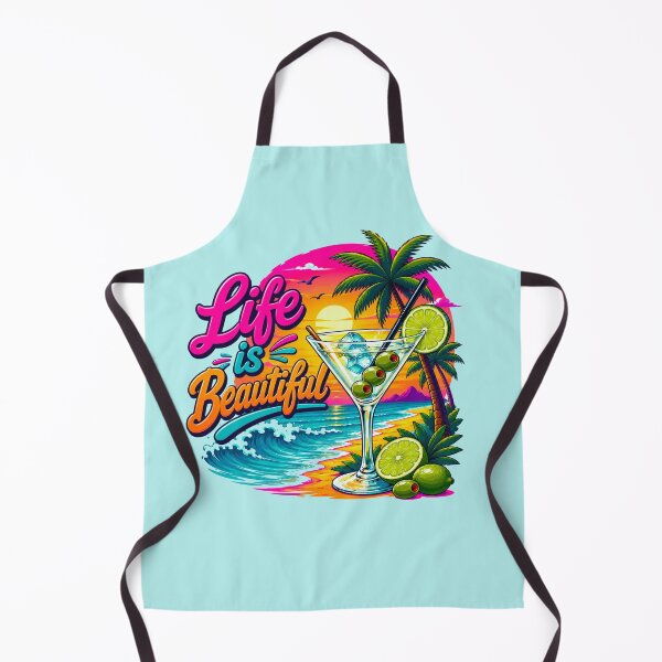 Item preview, Life Is Beautiful – Tropical Martini Summer Cartoon designed and sold by Aimetoi.