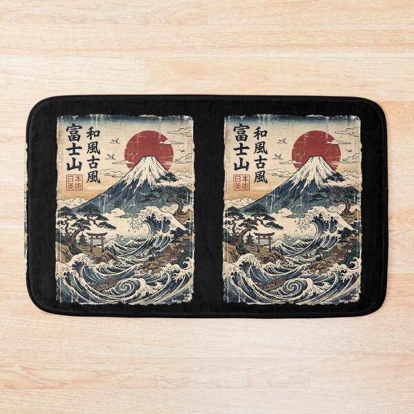Item preview, Japan Japanese Wave Mount Fuji Ukiyo-e Art designed and sold by ART ATTACK ZONE.
