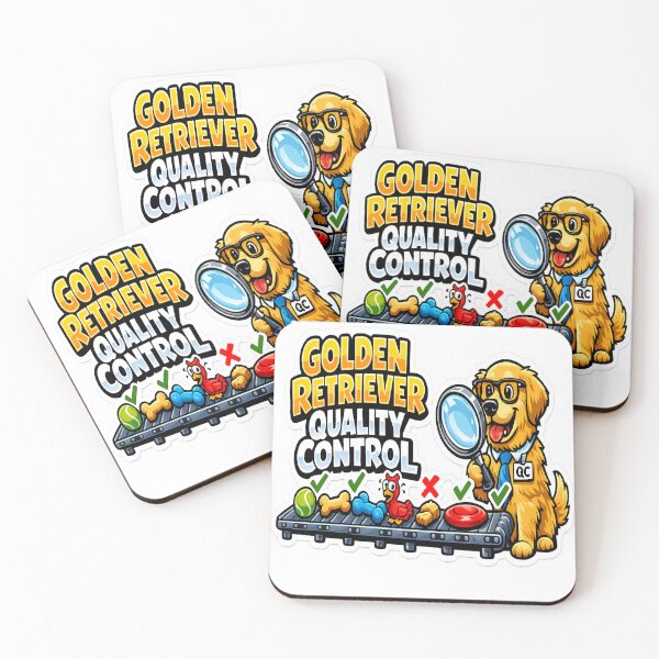 Item preview, Golden Retriever Quality Control Funny Dog Lover Gift designed and sold by ClaussShop.