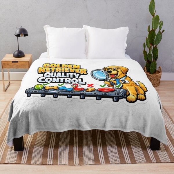 Item preview, Golden Retriever Quality Control Funny Dog Lover Gift designed and sold by ClaussShop.