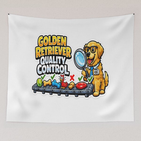 Item preview, Golden Retriever Quality Control Funny Dog Lover Gift designed and sold by ClaussShop.