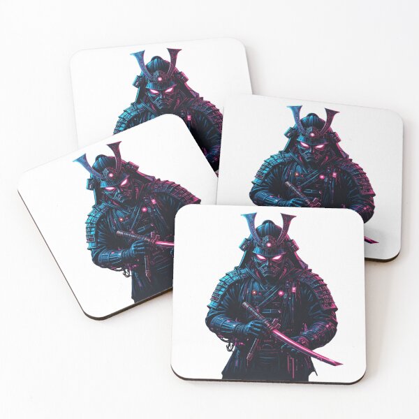 Item preview, Cyber Neon Samurai Warrior Art designed and sold by nova-bloom.