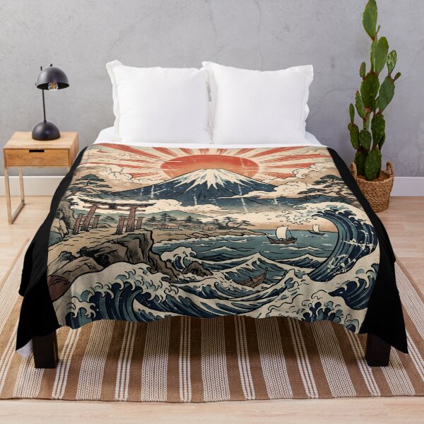 Item preview, Osaka Japanese Wave Mount Fuji Ukiyo-e Art designed and sold by ART ATTACK ZONE.