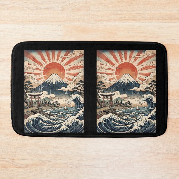 Item preview, Osaka Japanese Wave Mount Fuji Ukiyo-e Art designed and sold by ART ATTACK ZONE.