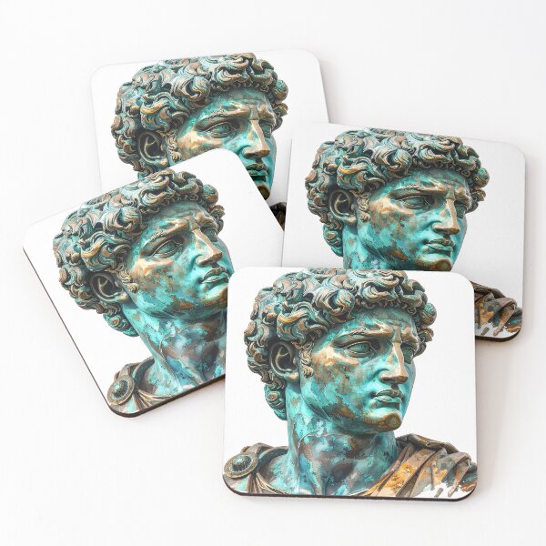 Item preview, Metallic Greek Bust Statue Illustration designed and sold by BetweenForms.