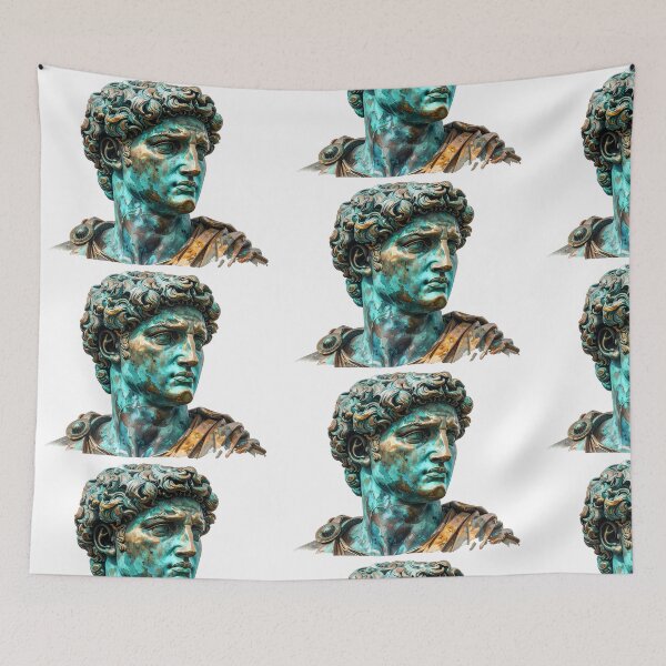 Item preview, Metallic Greek Bust Statue Illustration designed and sold by BetweenForms.