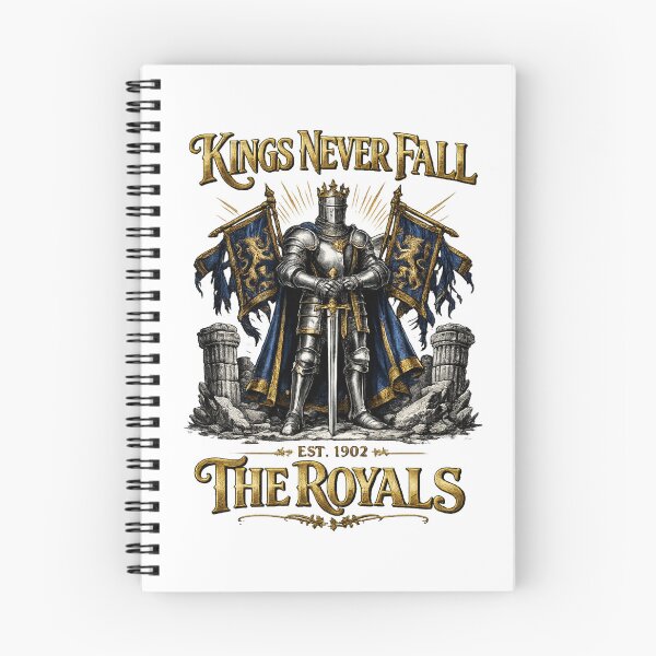 Item preview, Kings Never Fall Vintage Royal Knight T-Shirt | Medieval Football Streetwear designed and sold by WildTrace.