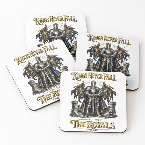 Item preview, Kings Never Fall Vintage Royal Knight T-Shirt | Medieval Football Streetwear designed and sold by WildTrace.