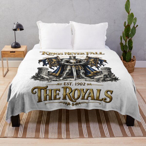 Item preview, Kings Never Fall Vintage Royal Knight T-Shirt | Medieval Football Streetwear designed and sold by WildTrace.