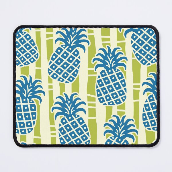 Item preview, Pineapple Bamboo Stripes Pattern Olive Green & Blue designed and sold by tonymagnerart.