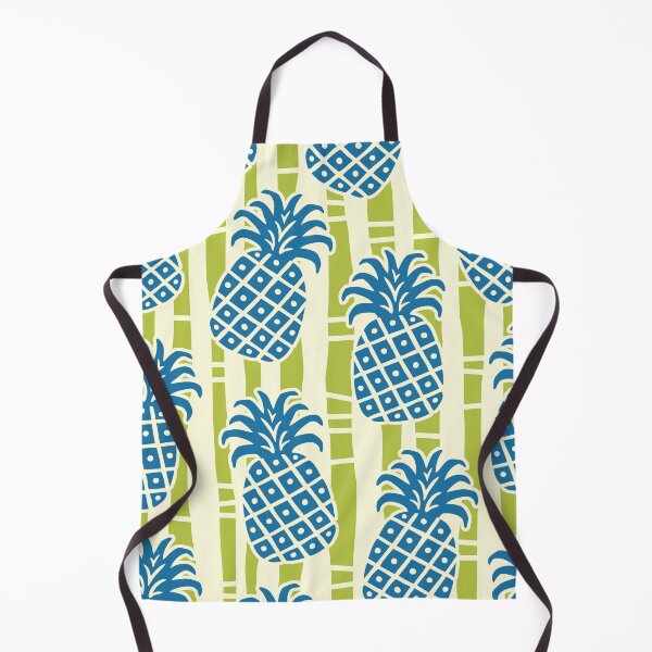 Item preview, Pineapple Bamboo Stripes Pattern Olive Green & Blue designed and sold by tonymagnerart.