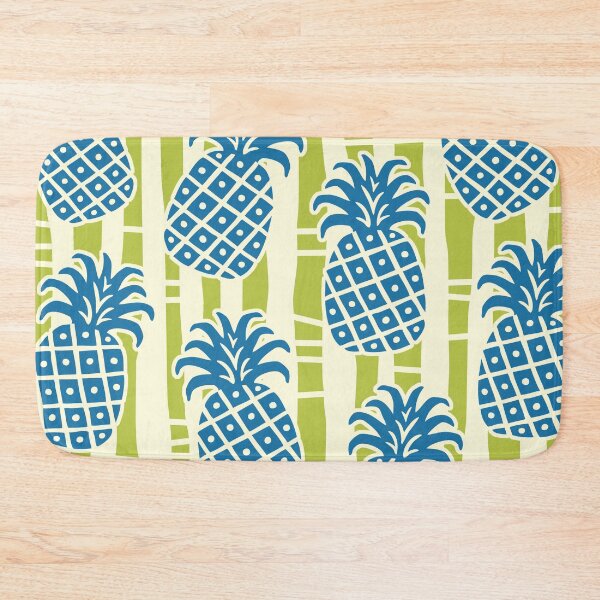 Item preview, Pineapple Bamboo Stripes Pattern Olive Green & Blue designed and sold by tonymagnerart.