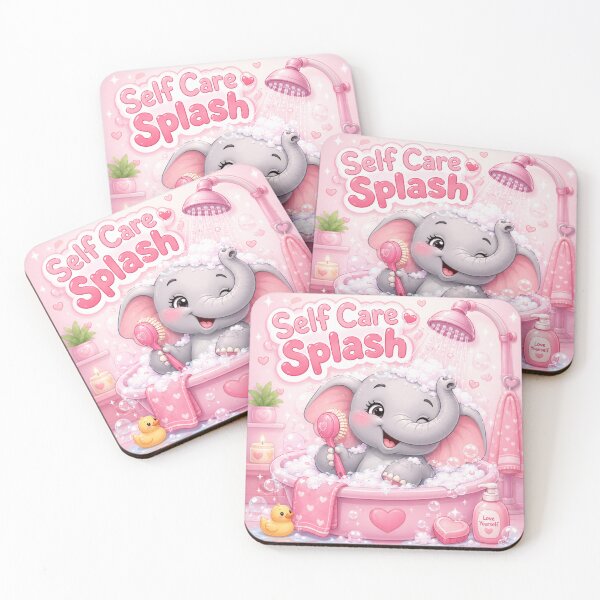 Item preview, Self Care Splash Elephant – Cute Pink Self Care Aesthetic Design designed and sold by Aruellart.