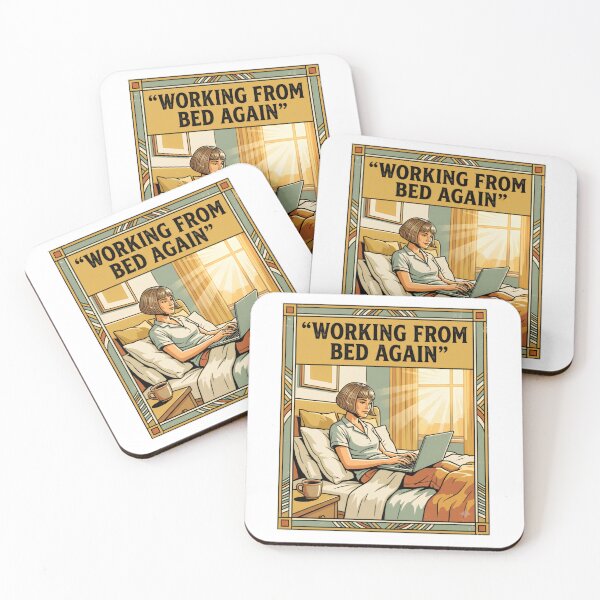 Item preview,  Retro Bed Office Travel Poster for Remote Workers designed and sold by urbinet.