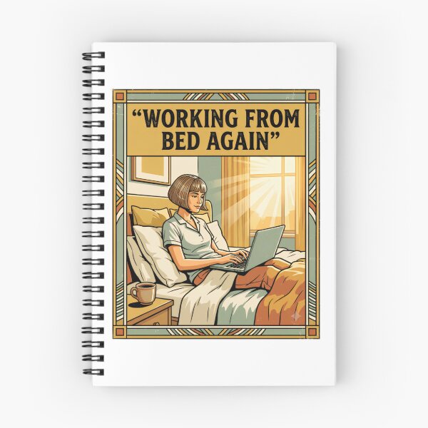 Item preview,  Retro Bed Office Travel Poster for Remote Workers designed and sold by urbinet.