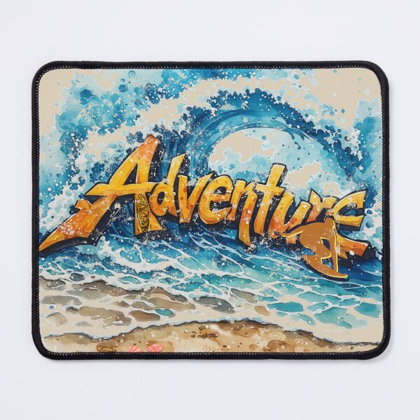Item preview, Adventure Wave Watercolor Ocean Art designed and sold by alizye.