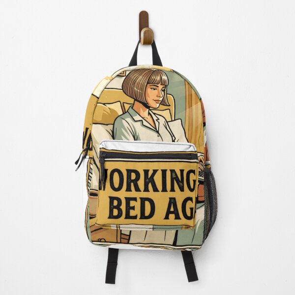 Item preview, Retro Bed Office Travel Poster for Remote Workers designed and sold by urbinet.