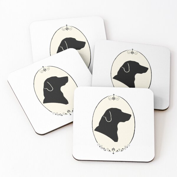 Item preview, Dog Silhouette Portrait in Ornate Oval Frame - Black Lab designed and sold by Klearlykinley.