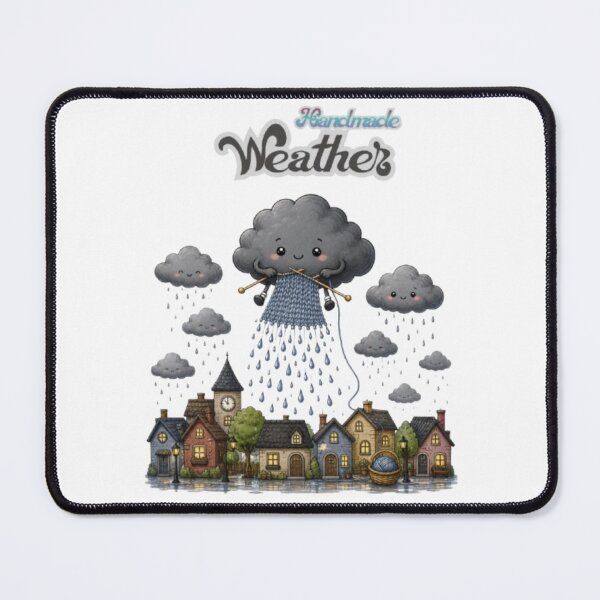 Item preview, Handmade Weather Cute Knitting Storm Cloud Rain Art designed and sold by Miheerala.