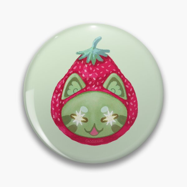 Item preview, Strawberry Matcha Cat Art Print | Kawaii Fruit Cat Illustration | Green Cat Wall Art designed and sold by ghostieking.