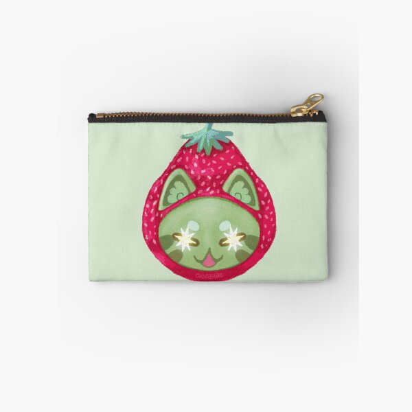 Item preview, Strawberry Matcha Cat Art Print | Kawaii Fruit Cat Illustration | Green Cat Wall Art designed and sold by ghostieking.
