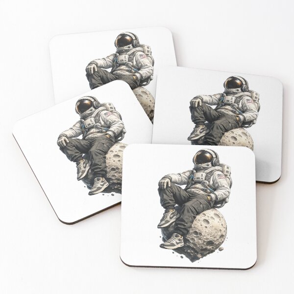 Item preview, Astronaut Relaxing on the Moon Space Explorer Artwork designed and sold by the-dovlat.