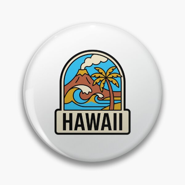Item preview, Retro Hawaii Tropical Volcano Surfing Wave Minimalist Art designed and sold by Paper Drip.