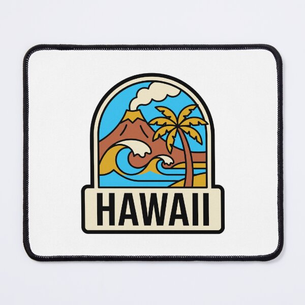 Item preview, Retro Hawaii Tropical Volcano Surfing Wave Minimalist Art designed and sold by Paper Drip.