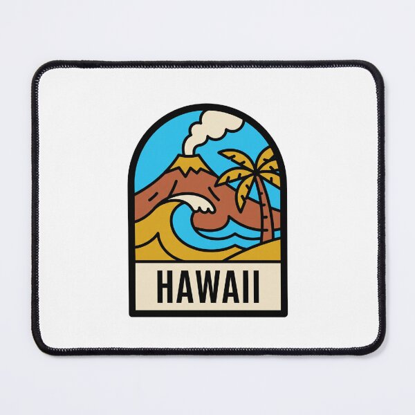 Item preview, Retro Hawaii Tropical Volcano Surfing Wave Minimalist Art designed and sold by Paper Drip.