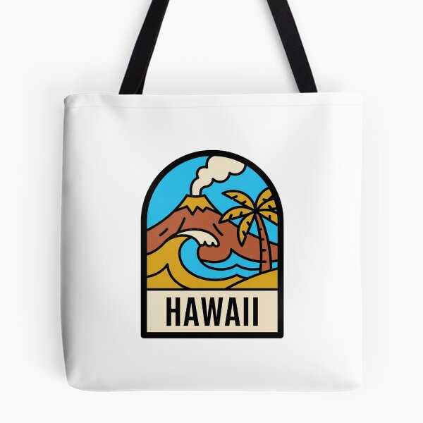 Item preview, Retro Hawaii Tropical Volcano Surfing Wave Minimalist Art designed and sold by Paper Drip.