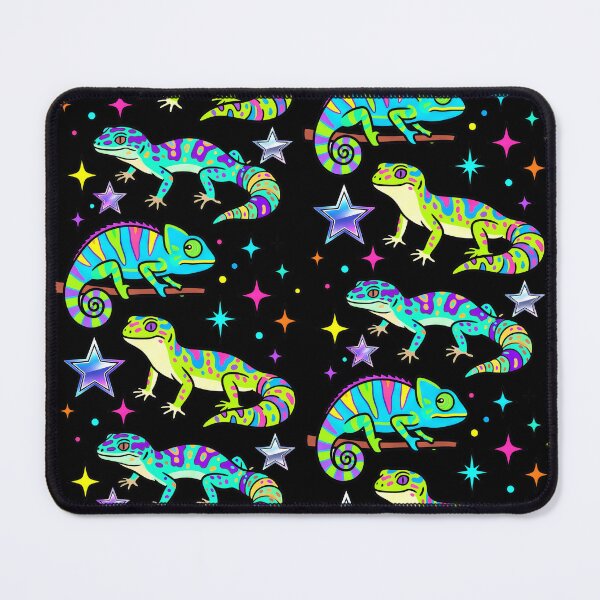 Item preview, Cute Colorful Lizards Chameleon and Gecko. Neon Reptiles designed and sold by LiluGross.