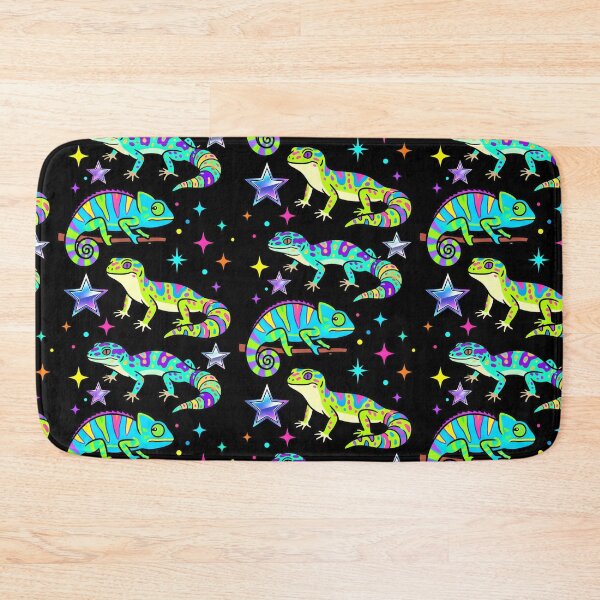 Item preview, Cute Colorful Lizards Chameleon and Gecko. Neon Reptiles designed and sold by LiluGross.