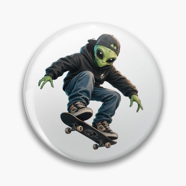 Item preview, Skateboarding Alien Street Culture Graphic Artwork designed and sold by the-dovlat.