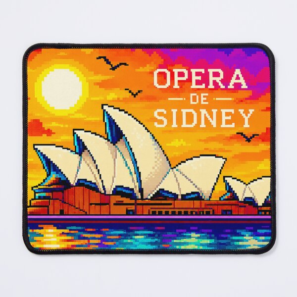 Item preview, Pixel Sydney Opera House / Sydney Sunset 8-Bit / Vaporwave Opera designed and sold by Kittcatking.