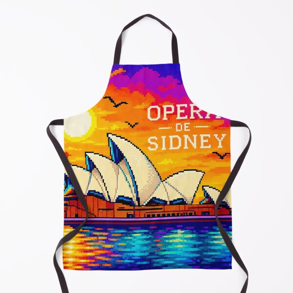 Item preview, Pixel Sydney Opera House / Sydney Sunset 8-Bit / Vaporwave Opera designed and sold by Kittcatking.