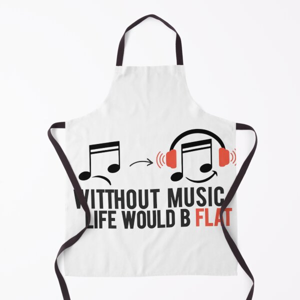 Item preview, Without Music Life Would B Flat – Funny Music Pun Design designed and sold by Midnight Veil Designs.