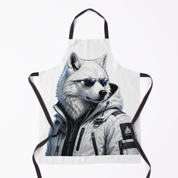 Item preview, Arctic Wolf in Winter Jacket Wildlife Portrait designed and sold by the-dovlat.