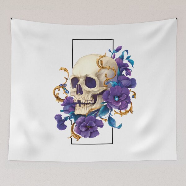 Item preview, Skull With Flowers designed and sold by Ufeniksa.