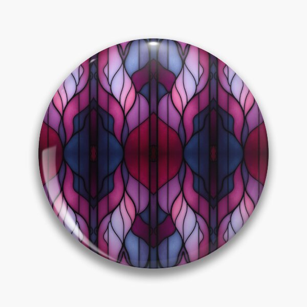 Item preview, Purple Pink Stained Glass Pattern | Elegant Gothic Art Nouveau Geometric Design designed and sold by Sachie's Studio.