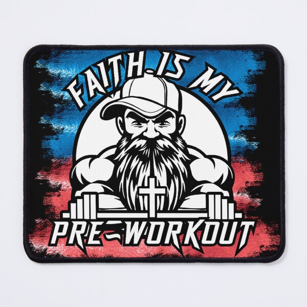 Item preview, Faith Is My Pre-Workout Christian Gym Motivation Design designed and sold by Bezuiden.