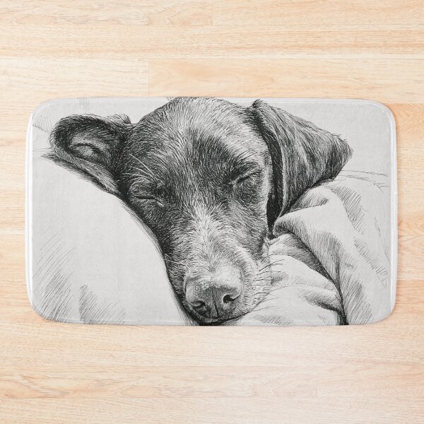 Item preview, German Shorthaired Pointer Sleeping Peacefully on Pillow designed and sold by lautir.
