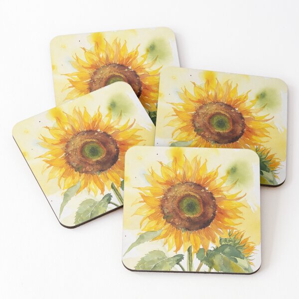 Item preview, Watercolor Sunflower Botanical Art - Rustic Floral Illustration designed and sold by Darlin8888.